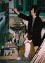 1995年10月与小女儿在四川美院家中